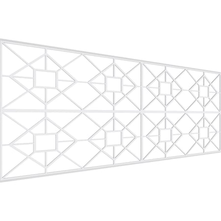 Ekena Millwork Set of Four Panels for 94 1/2"W x 36 1/4"H Jamestown Fretwork Wainscot Wall Paneling WPKP18X01X47JTN